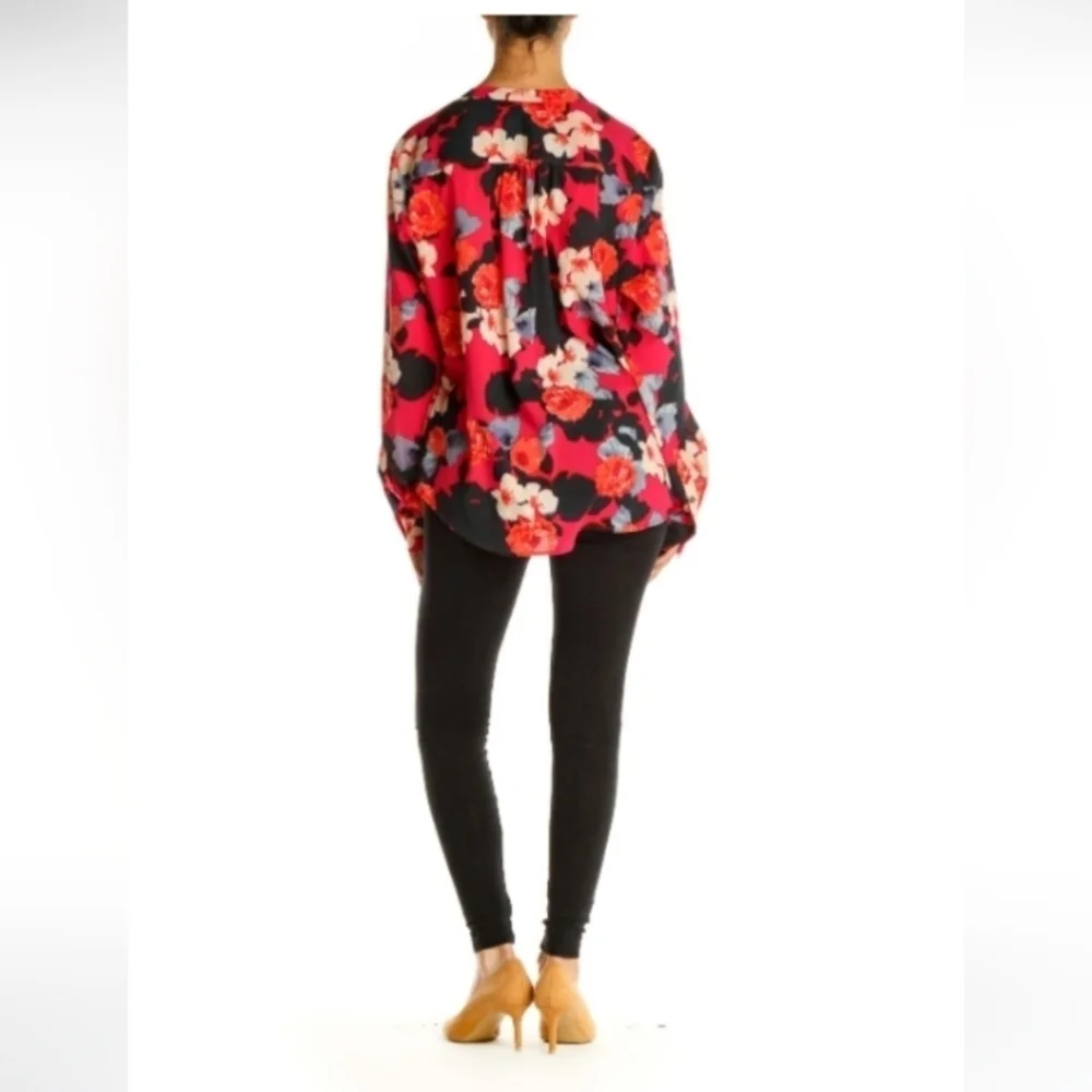 J.CREW  Pink Floral Print All Day Wear blouse  size M In excellent condition